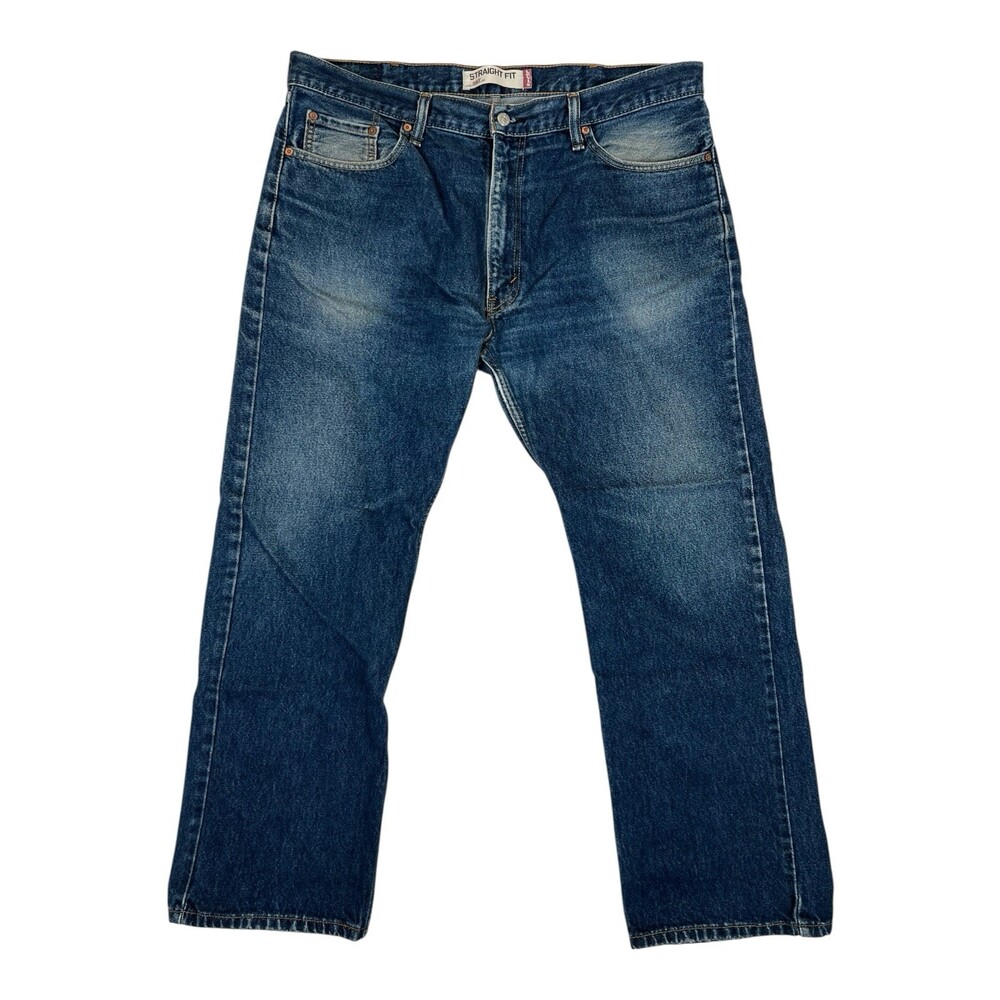 Vintage Levi’s 505 Blue Denim Jeans Size 40x30 Straight Fit Medium Wash Y2K
